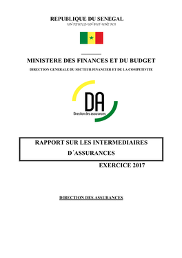 Ministere Des Finances Et Du Budget Rapport Sur Les