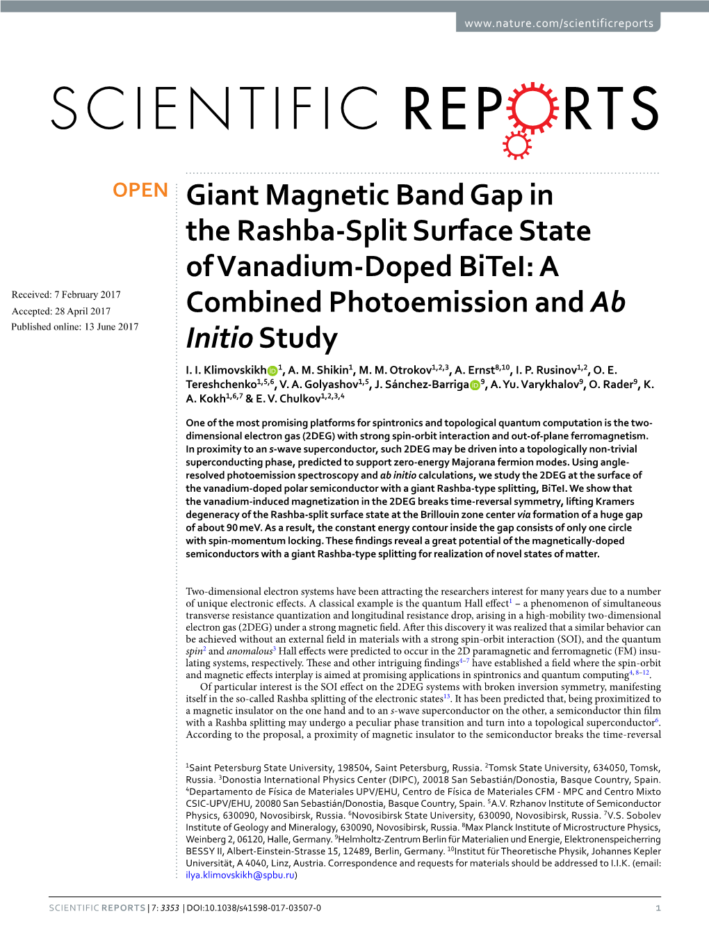 Giant Magnetic Band Gap in the Rashba-Split