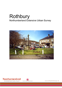 Rothbury Northumberland Extensive Urban Survey
