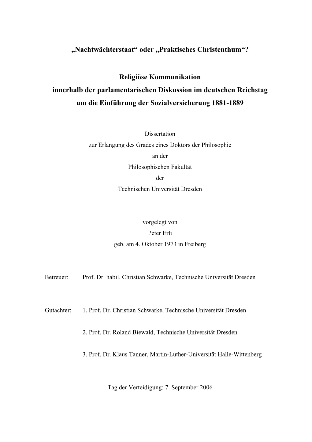 Religiöse Kommunikation Innerhalb Der Parlamentarischen Diskussion Im Deutschen Reichstag Um Die Einführung Der Sozialversicherung 1881-1889