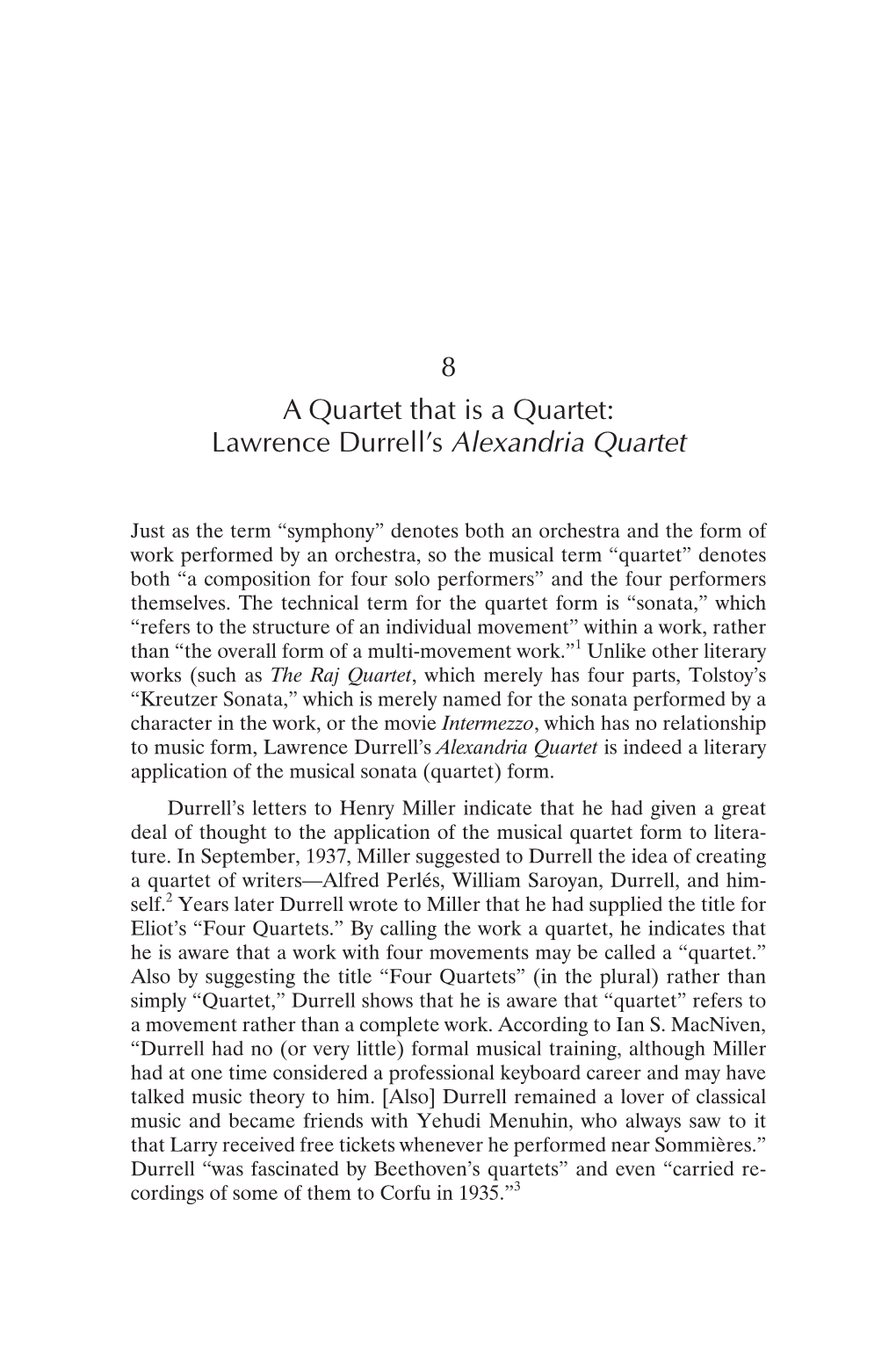 Lawrence Durrell's Alexandria Quartet