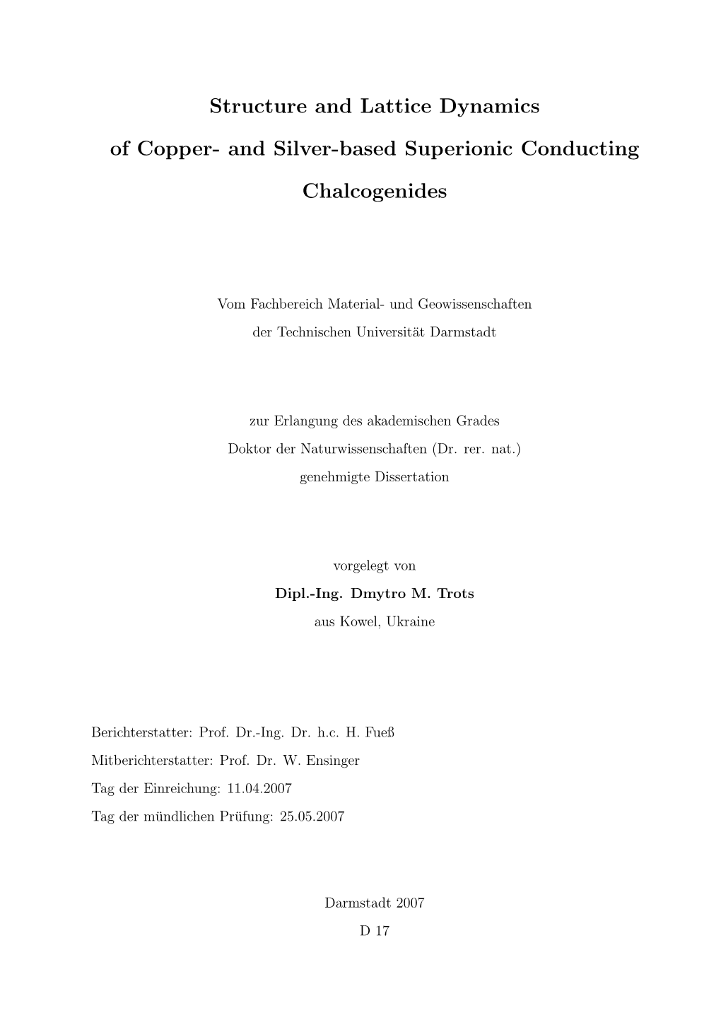 Structure and Lattice Dynamics of Copper