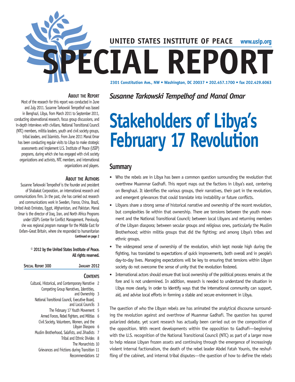 Stakeholders of Libya's February 17 Revolution