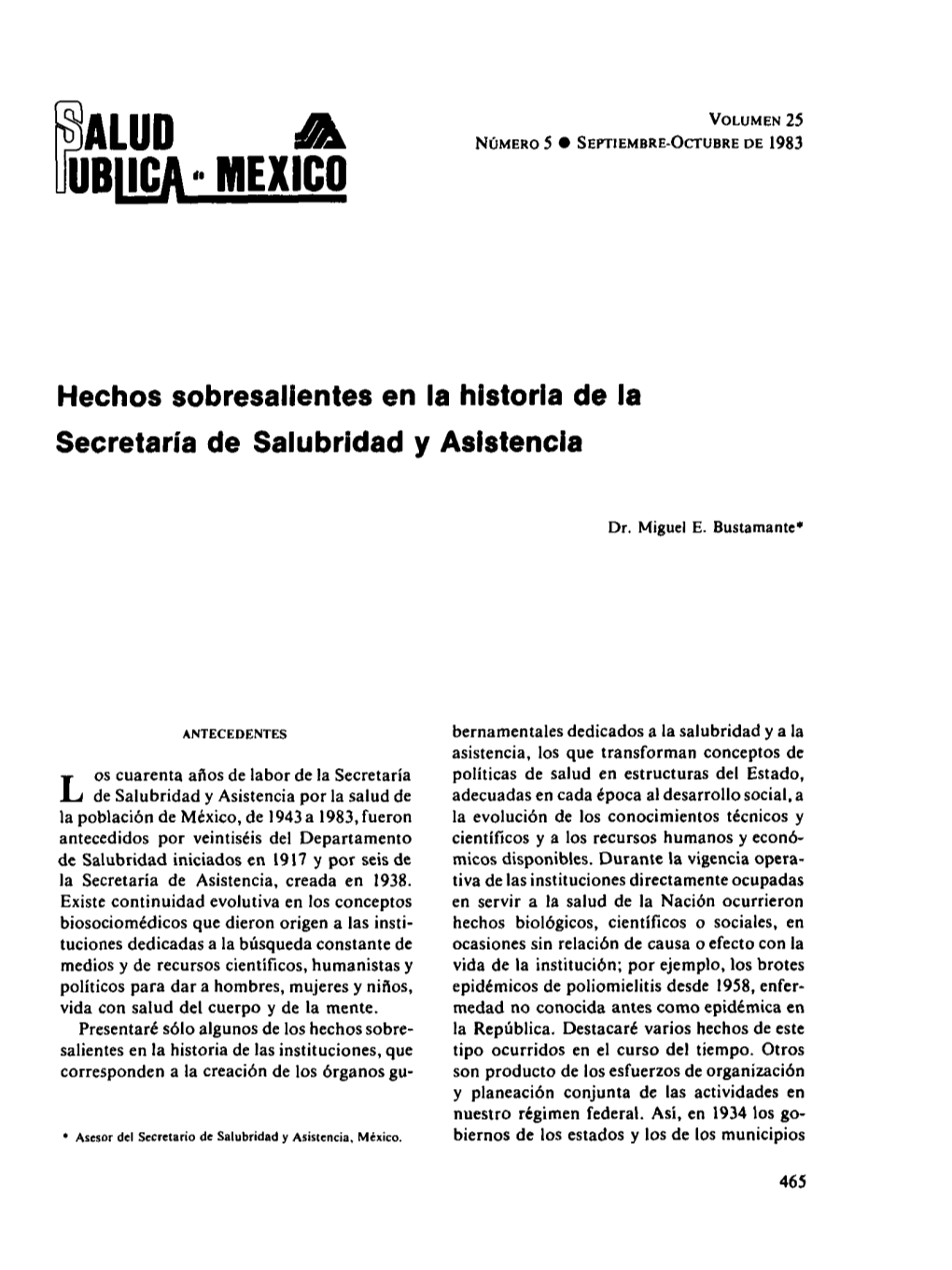 ~ALUD La NÚMERO 5 • SEPTIEMBRE-OCTUBRE DE 1983 Ljijbug ,.MEXICO