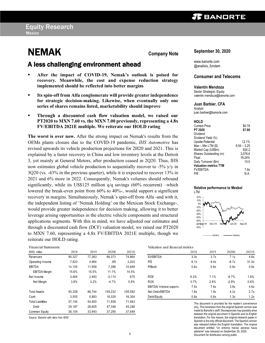 NEMAK a Less Challenging Environment Ahead @Analisis Fundam