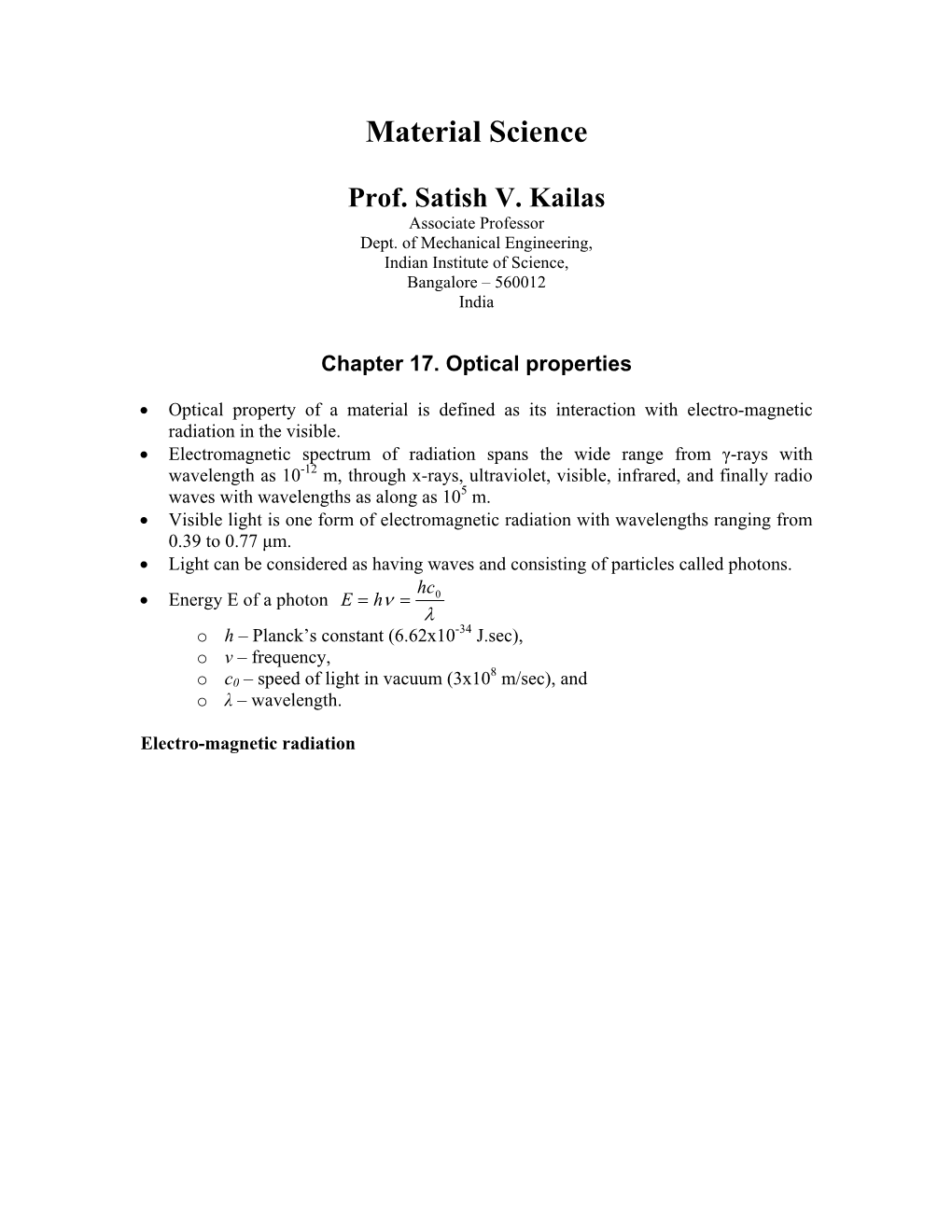 Web Pages-Optical Properties