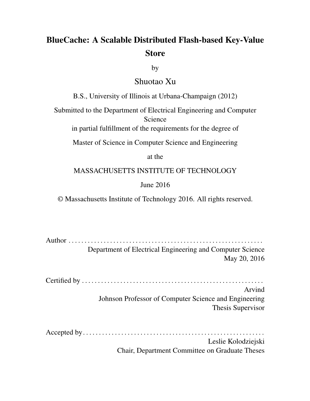 A Scalable Distributed Flash-Based Key-Value Store