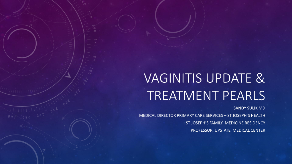 Vaginitis Updates