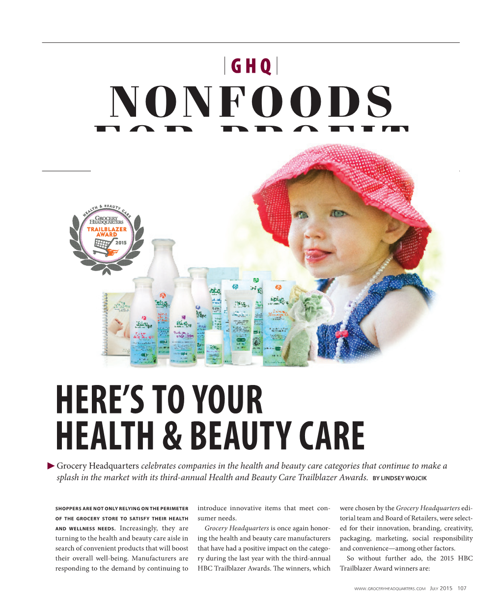 Nonfoods for Profit