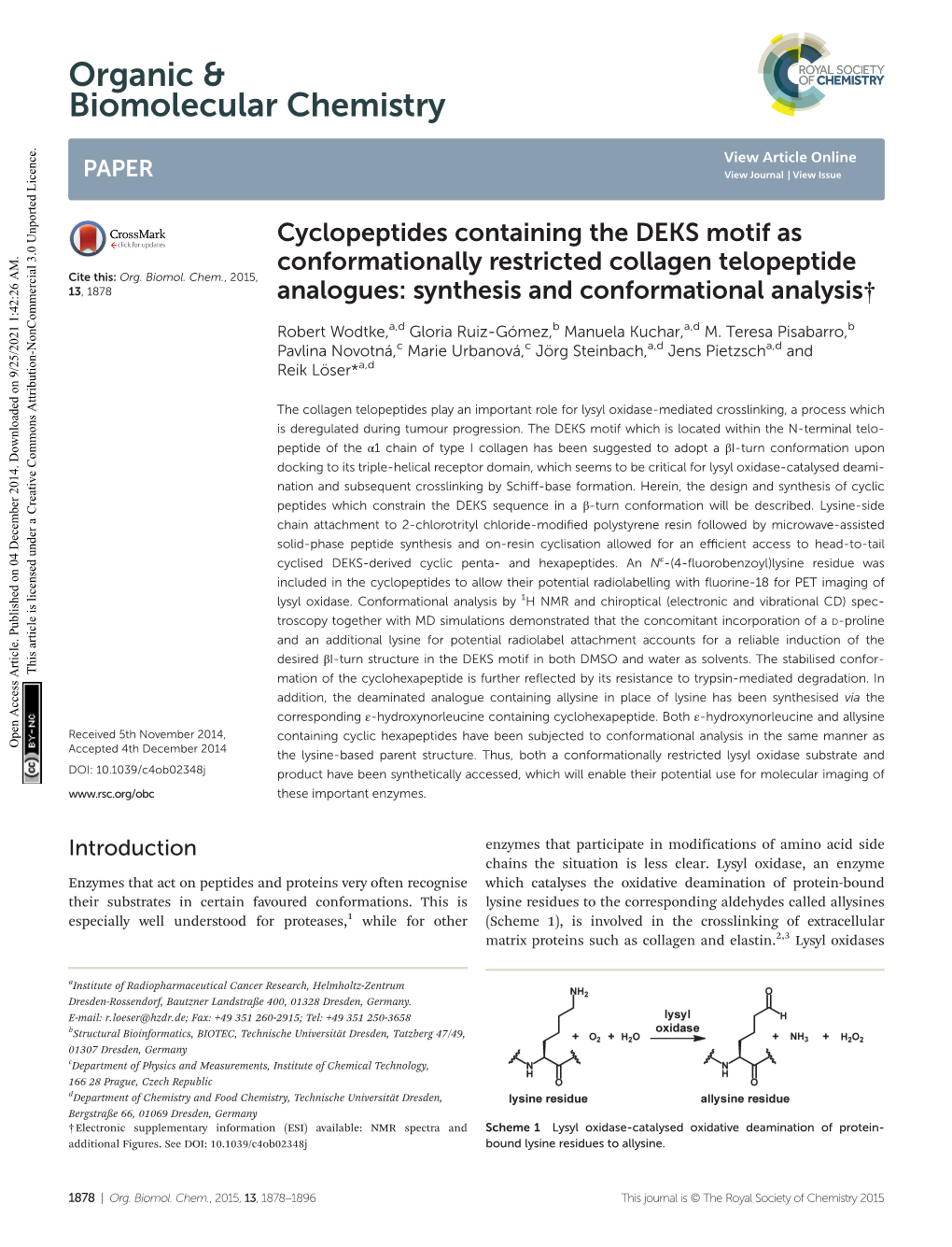 Organic & Biomolecular Chemistry