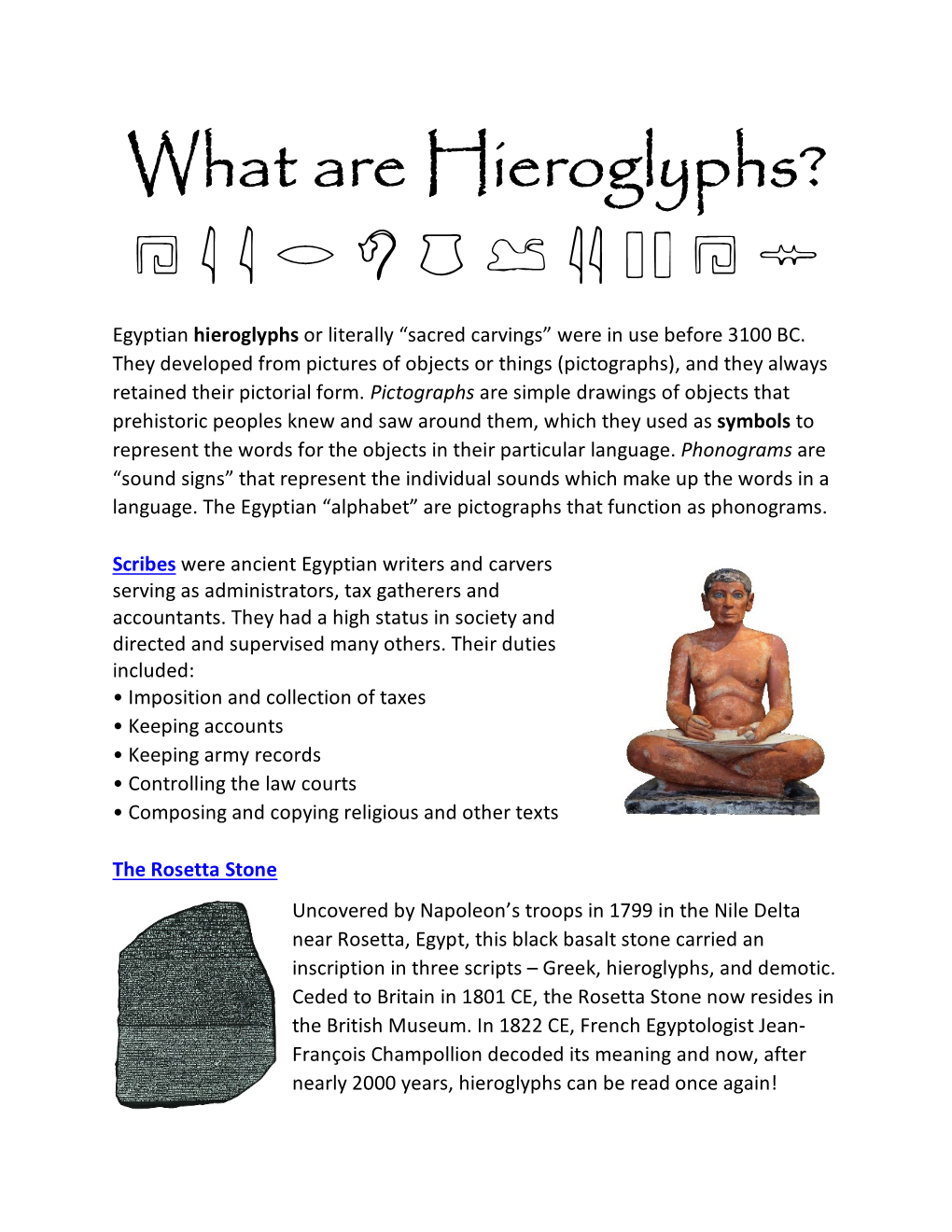 What Are Hieroglyphs?