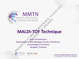 MALDI-TOF Technique