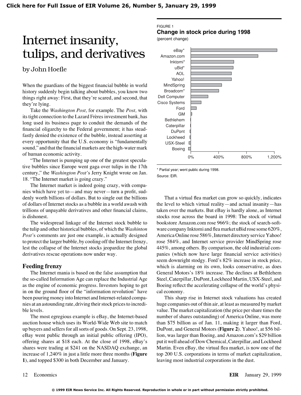 Internet Insanity, Tulips, and Derivatives