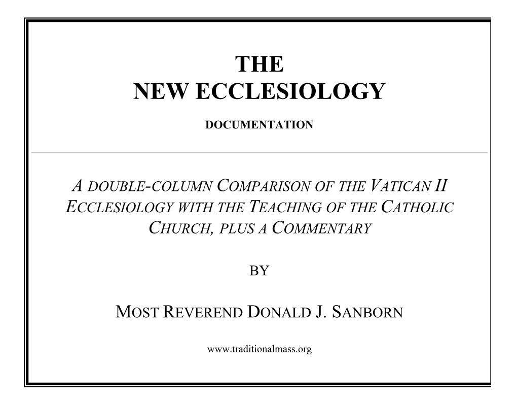 The New Ecclesiology