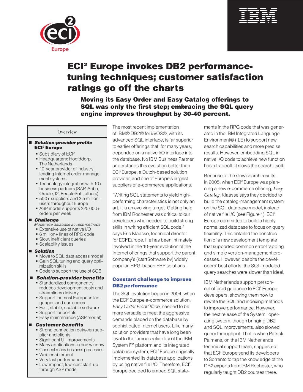 ECI2 Case Study