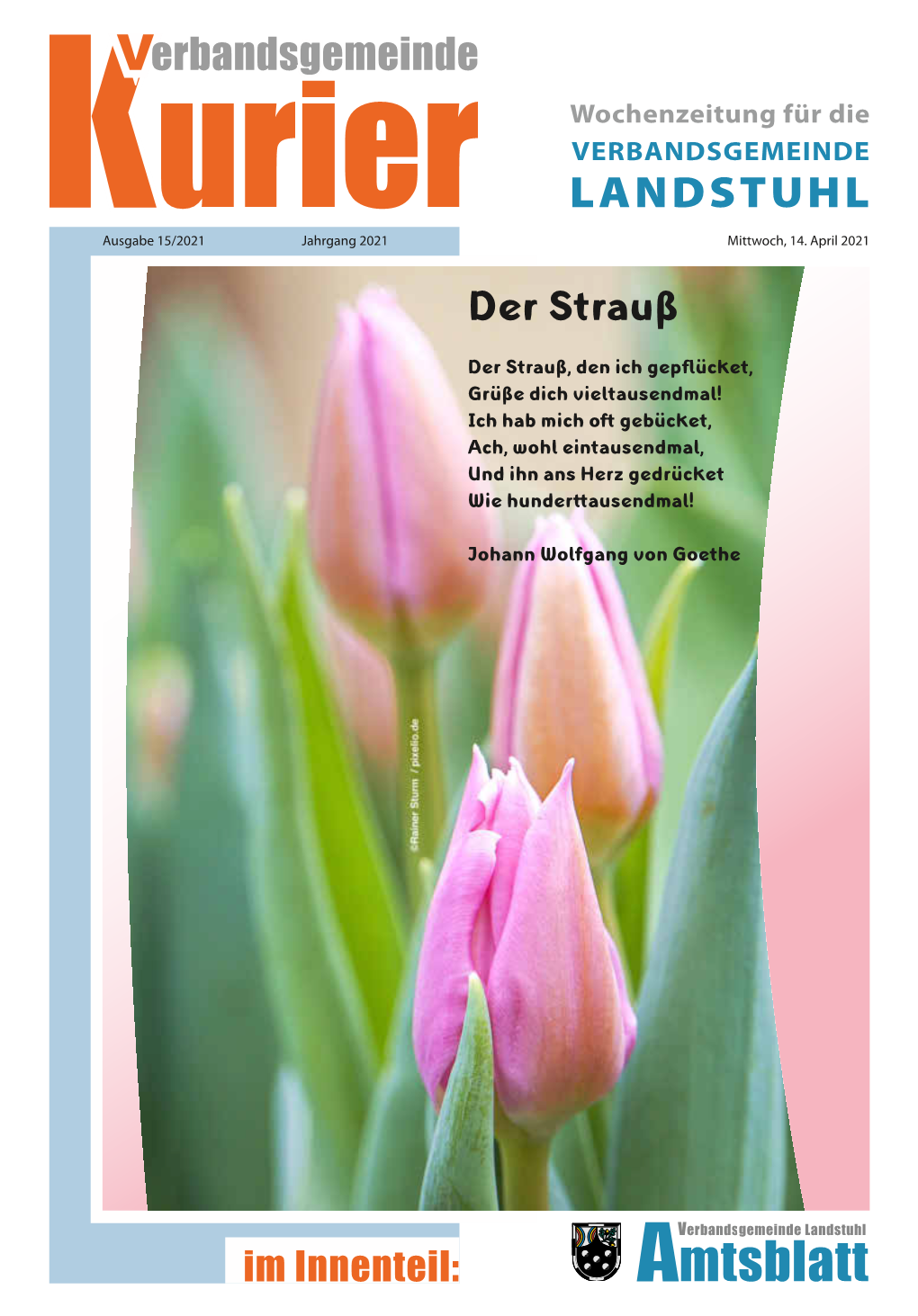 Amtsblatt Mitteilungsblatt Der Verbandsgemeinde Landstuhl Seite 2 Ausgabe 15/2021 - Mittwoch, 14