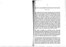 Ius Murphy Had a Strong Political and Historical Interest in Biography the Personal Qualities Involved in Political Leadership