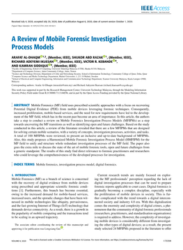 A Review of Mobile Forensic Investigation Process Models