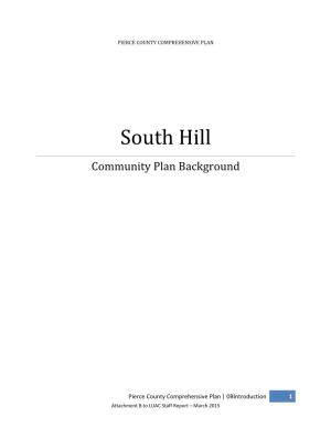 South Hill Community Plan Background
