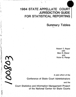1984 STATE APPELLATE COURT JURISDICTION GUIDE Summary