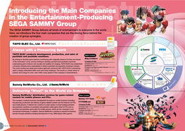 Introducing the Main Companies in the Entertainment-Producing SEGA TOYS CO., LTD