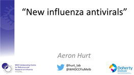 “New Influenza Antivirals”