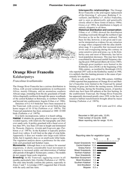 Orange River Francolin Is the Arid-Region Replacement of the Greywing F
