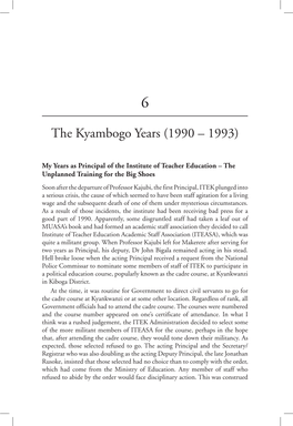 The Kyambogo Years (1990 – 1993)