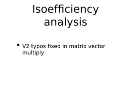 Efficiency Analysis