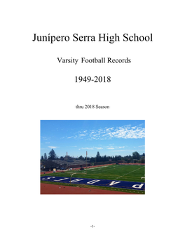 Junipero Serra High School Football Records