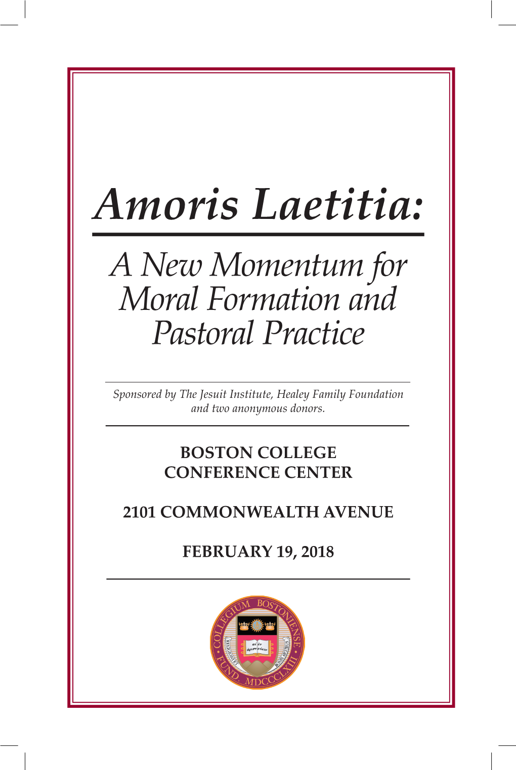 Amoris Laetitia: a New Momentum for Moral Formation and Pastoral Practice