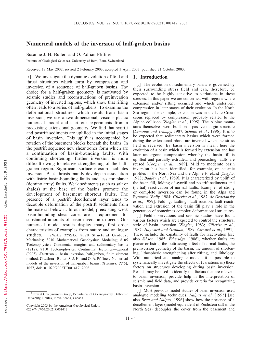 Numerical Models of the Inversion of Half-Graben Basins