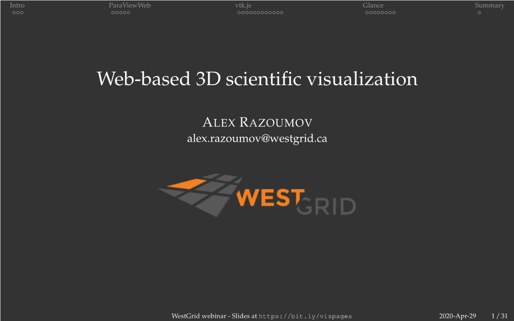 Web-Based 3D Scientific Visualization