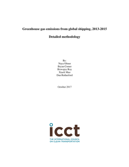 Greenhouse Gas Emissions from Global Shipping, 2013–2015 (Olmer Et Al., 2017)