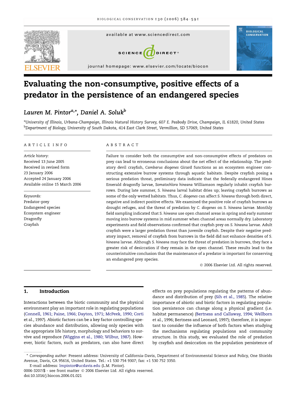 Evaluating the Non-Consumptive, Positive Effects of a Predator in the Persistence of an Endangered Species