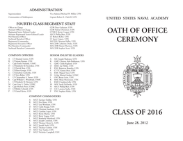 Oath of Office Ceremony Class of 2016