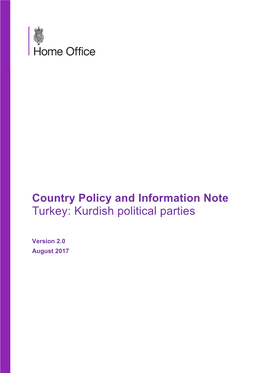 Turkey: Kurdish Political Parties