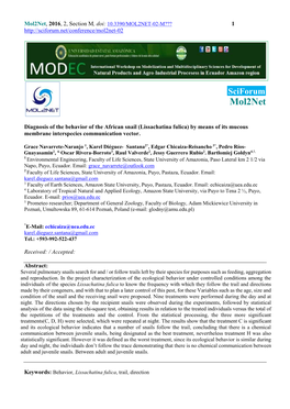 Mol2net, 2016, 2, Section M, Doi: 10.3390/MOL2NET-02-M??? 1