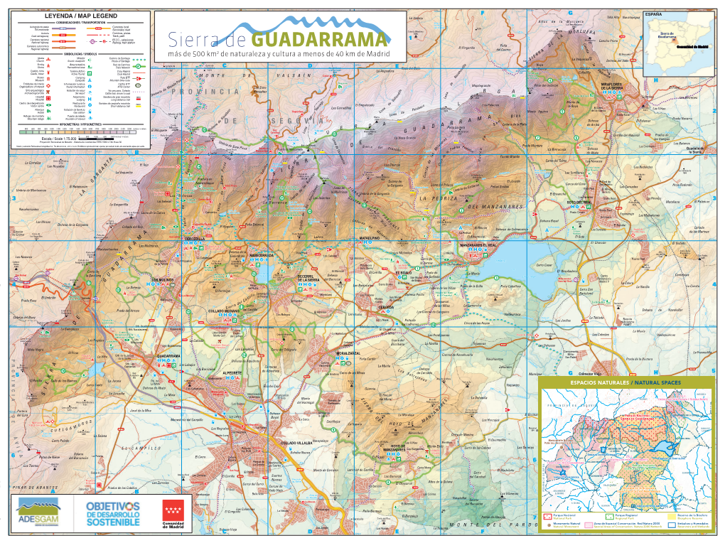 Map of Sierra De Guadarrama