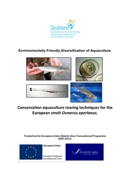 Conservation Aquaculture Rearing Techniques for the European Smelt Osmerus Eperlanus
