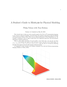 Student MATLAB Guide