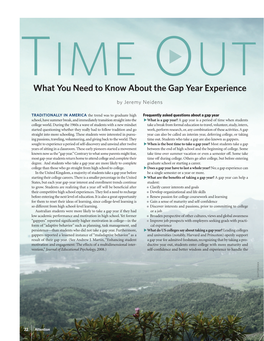 What You Need to Know About the Gap Year Experience