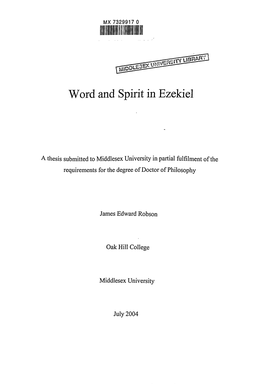 A Thesis Submitted to Middlesex University in Partial Fulfilment of The