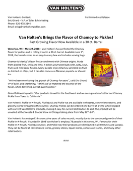 Chamoy Press Release