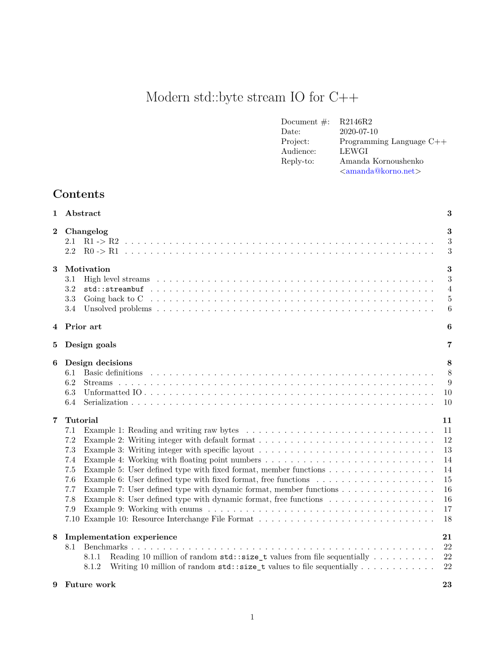 Byte Stream IO for C++