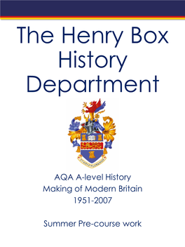 The Henry Box History Department