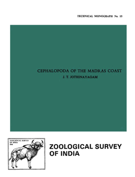 ZOOLOGICAL SURV Y O in ' IA Zoological Survey of India