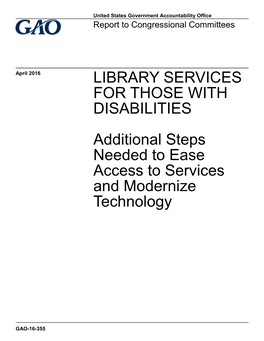 Gao-16-355, Library Services