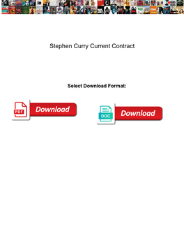 Stephen Curry Current Contract