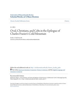 Ovid, Christians, and Celts in the Epilogue of Charles Frazier's Cold Mountain Emily A